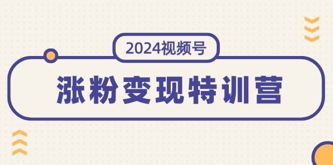 2024视频号-涨粉变现特训营：一站式打造稳定视频号涨粉变现模式（10节）网创吧-网创项目资源站-副业项目-创业项目-搞钱项目搞钱网创吧