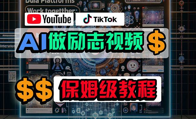 利用AI制作励志视频，在YouTube和TikTok赚钱，小白可做（附工具）搞钱网创吧-网创项目资源站-副业项目-创业项目-搞钱项目搞钱网创吧