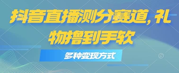 抖音直播测分赛道，多种变现方式，轻松日入1000+搞钱网创吧-网创项目资源站-副业项目-创业项目-搞钱项目搞钱网创吧