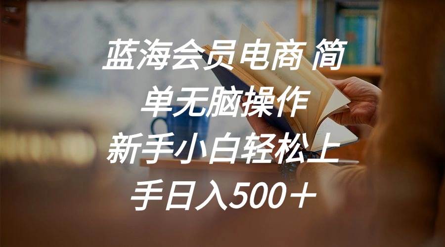 蓝海会员电商 简单无脑操作 新手小白轻松上手日入500＋搞钱网创吧-网创项目资源站-副业项目-创业项目-搞钱项目搞钱网创吧