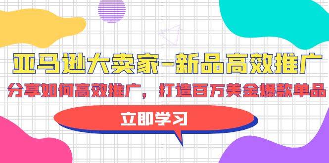亚马逊 大卖家-新品高效推广，分享如何高效推广，打造百万美金爆款单品搞钱网创吧-网创项目资源站-副业项目-创业项目-搞钱项目搞钱网创吧