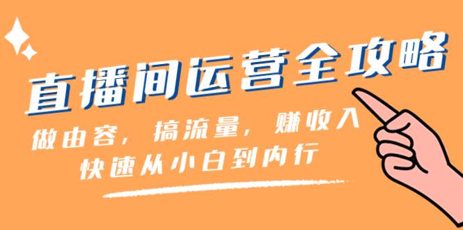 直播间-运营全攻略：做由容，搞流量，赚收入一快速从小白到内行（46节课）网创吧-网创项目资源站-副业项目-创业项目-搞钱项目搞钱网创吧