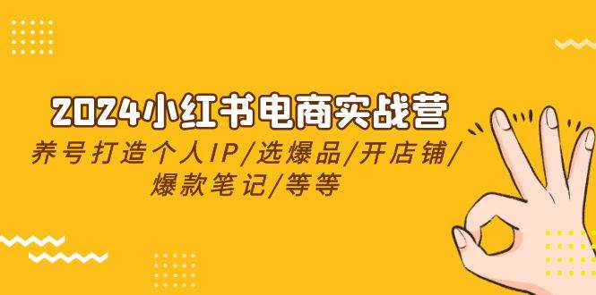 2024小红书电商实战营，养号打造IP/选爆品/开店铺/爆款笔记/等等（24节）搞钱网创吧-网创项目资源站-副业项目-创业项目-搞钱项目搞钱网创吧