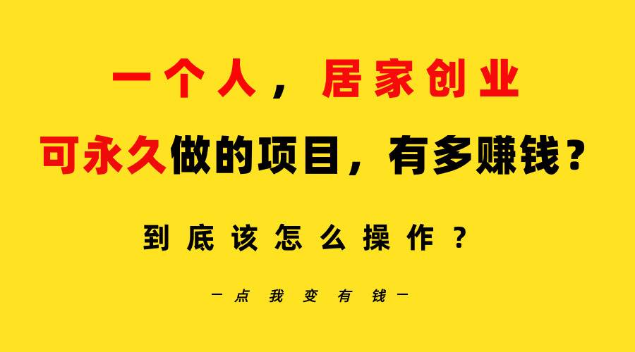 一个人，居家创业：B站每天10分钟，单账号日引创业粉100+，月稳定变现5W…搞钱网创吧-网创项目资源站-副业项目-创业项目-搞钱项目搞钱网创吧
