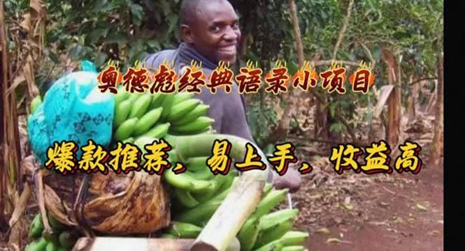 奥德彪经典语录小项目，爆款推荐，易上手，收益高网创吧-网创项目资源站-副业项目-创业项目-搞钱项目搞钱网创吧