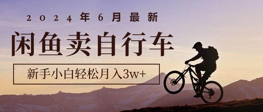 2024年6月最新闲鱼卖自行车，新手小白轻松月入3w+项目搞钱网创吧-网创项目资源站-副业项目-创业项目-搞钱项目搞钱网创吧
