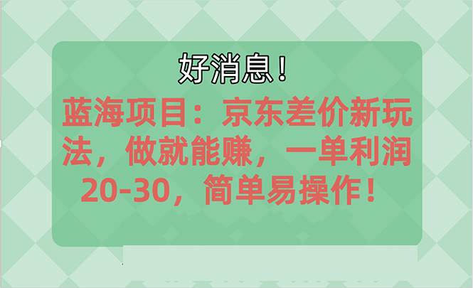 越早知道越能赚到钱的蓝海项目：京东大平台操作，一单利润20-30，简单…搞钱网创吧-网创项目资源站-副业项目-创业项目-搞钱项目搞钱网创吧