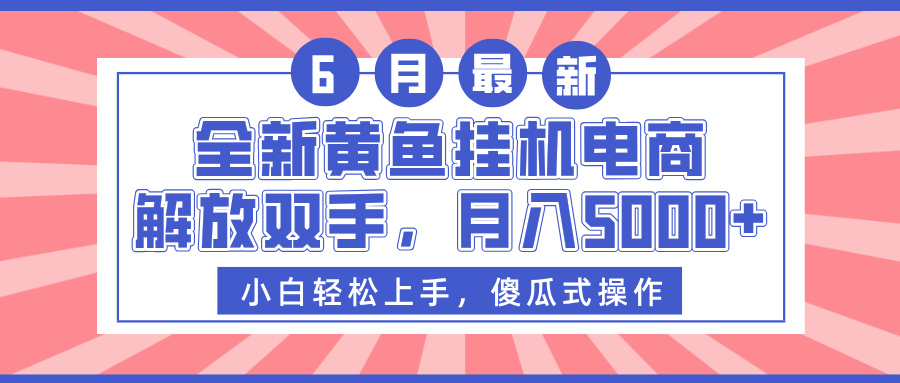 全新黄鱼挂机电商，解放双手，月入5000+搞钱网创吧-网创项目资源站-副业项目-创业项目-搞钱项目搞钱网创吧