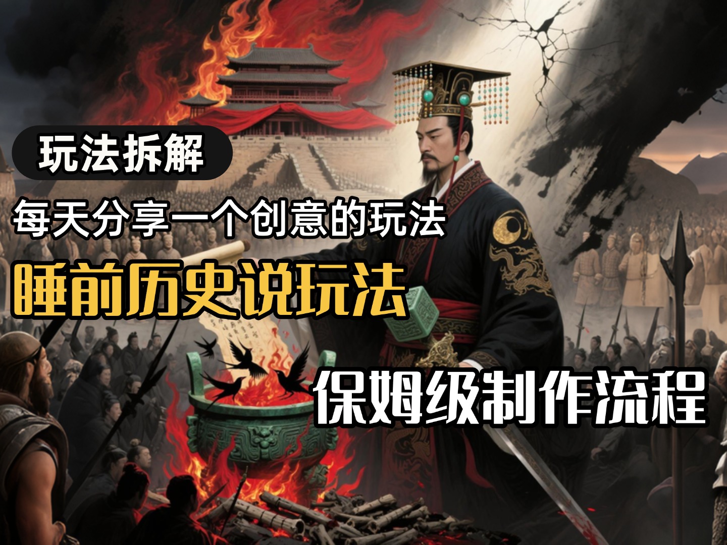 13条作品涨粉24.5万，全流程拆解睡前历史说，保姆级教程搞钱网创吧-网创项目资源站-副业项目-创业项目-搞钱项目搞钱网创吧